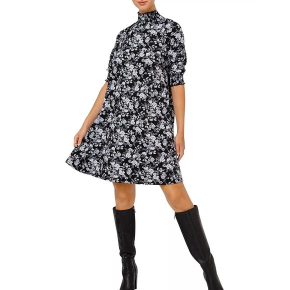 LEOTA Raelyn Floral Mock Neck Dress - NWT - Size Small - Picture 1 of 4
